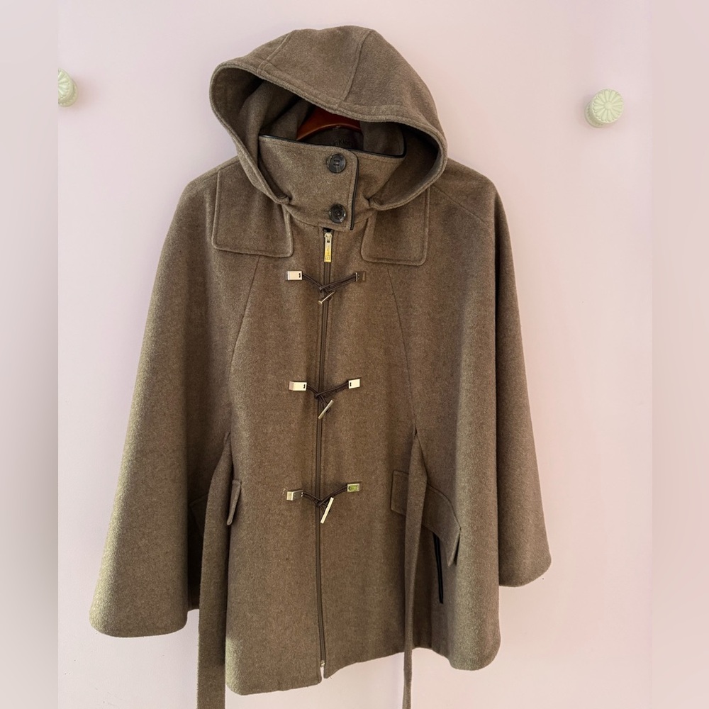 Wool hooded Calvin Klein Cape size XL - Picture 3 of 13